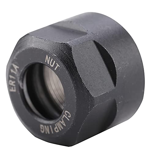 ER11-Spannzangen-Spannmutter, Dynamische Auswuchtmutter, Verschleißfeste Metall-Spannzangenmutter Für CNC-Fräsfutterhalter-Drehmaschine(M14 * 0.75-Schwarz) von XPSSJMU