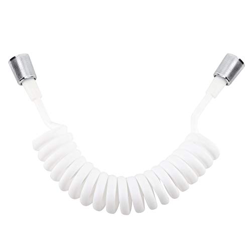 XPSSJMU Spring Flexibler Brauseschlauch 2 M ABS Standard G 1/2 Flexibler Teleskop-Brauseschlauch Für Badezimmer-Wasser-Sanitär-WC-Bidet-Sprüher(Weiss) von XPSSJMU