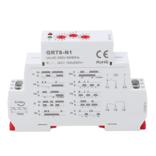 Zeitrelais AC 230 V Multifunktions-Verzögerungs-Timer-Controller Einstellbarer Steuerschalter Mit LED-Anzeige Für Elektronische Geräte Zeitrelais AC 230 V Multifunktions-Verzögerungs-Timer-Controller Einstellbarer Steuerschalter Mit LED-Anzeige Für Elektronische Geräte von XPSSJMU
