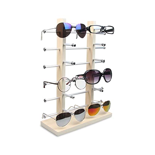 XPYGF565 Brillendisplays Holzbasis Gläser Display Rack Sonnenbrille Rack Halter Brille Halter Lager Rack Eiche Displayständer(3) von XPYGF565