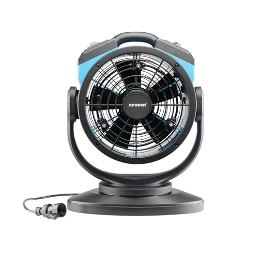 XPower Misting Fan Outdoor Cooling Oscillating Heavy Duty Powerful High Velocity Ideal for Camping, Patios Picnics & More (FM-68) von XPower