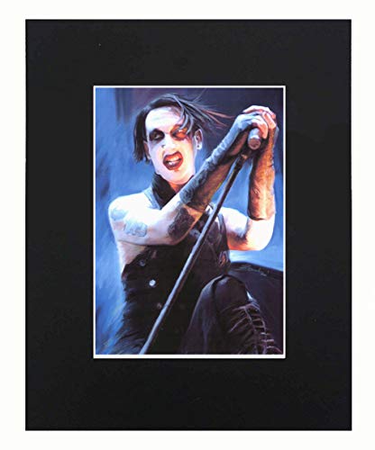 Marilyn Manson Portrait-Kunstdruck, Foto, Mini-Poster, Geschenk, Wanddekoration, matt 20,3 x 25,4 cm von XQArtStudio