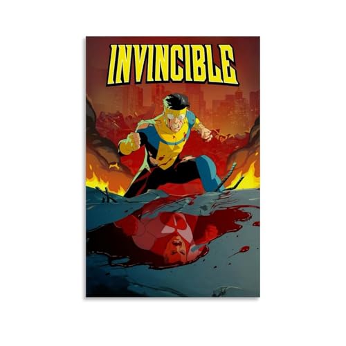 XQHMEP Invincibel Poster, Anime-Poster, Leinwand, Wandkunst für Zuhause, Wohnzimmer, Schlafzimmer, Dekor, Gemälde, 50 x 75 cm, ungerahmter Stil XQHMEP Invincibel Poster, Anime-Poster, Leinwand, Wandkunst für Zuhause, Wohnzimmer, Schlafzimmer, Dekor, Gemälde, 50 x 75 cm, ungerahmter Stil von XQHMEP