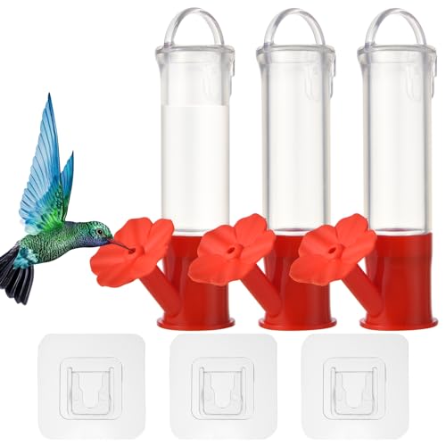 Kolibri-Futterspender für den Außenbereich, hängend, Fenster-Kolibri-Futterspender mit starken Saugnäpfen, kleine Kolibri-Futterspender für draußen, Kolibri-Futterspender für Mutter, Geschenke für von XQIANWJ
