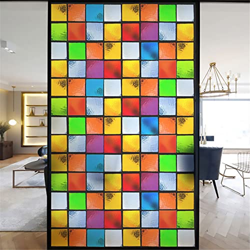 XQKXHZ Blickdicht Sichtschutzfolie Bunt Statische Fensterfolie Selbsthaftend Dekorfolie Glasmalerei Fensterfolie Milchglasfolie Entfernbar Fensteraufkleber Für Badzimmer Büro Wohnzimmer,10,60x100cm XQKXHZ Blickdicht Sichtschutzfolie Bunt Statische Fensterfolie Selbsthaftend Dekorfolie Glasmalerei Fensterfolie Milchglasfolie Entfernbar Fensteraufkleber Für Badzimmer Büro Wohnzimmer,10,60x100cm von XQKXHZ