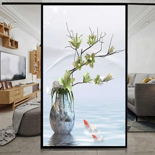 XQKXHZ Fensterfolie Badezimmer Blickdicht Muster Blumen Selbstklebend Premium Fensterfolie Verdunklung Sichtschutz Statische UV-Schutz Milchglasfolie für Kinderzimmer Schlafzimmer,A1,75x210cm XQKXHZ Fensterfolie Badezimmer Blickdicht Muster Blumen Selbstklebend Premium Fensterfolie Verdunklung Sichtschutz Statische UV-Schutz Milchglasfolie für Kinderzimmer Schlafzimmer,A1,75x210cm von XQKXHZ