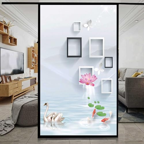 XQKXHZ Fensterfolie Badezimmer Blickdicht Muster Blumen Selbstklebend Premium Fensterfolie Verdunklung Sichtschutz Statische UV-Schutz Milchglasfolie für Kinderzimmer Schlafzimmer,A2,80x150cm XQKXHZ Fensterfolie Badezimmer Blickdicht Muster Blumen Selbstklebend Premium Fensterfolie Verdunklung Sichtschutz Statische UV-Schutz Milchglasfolie für Kinderzimmer Schlafzimmer,A2,80x150cm von XQKXHZ