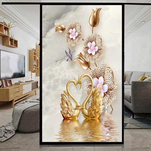XQKXHZ Fensterfolie Badezimmer Blickdicht Muster Blumen Selbstklebend Premium Fensterfolie Verdunklung Sichtschutz Statische UV-Schutz Milchglasfolie für Kinderzimmer Schlafzimmer,D2,85x190cm XQKXHZ Fensterfolie Badezimmer Blickdicht Muster Blumen Selbstklebend Premium Fensterfolie Verdunklung Sichtschutz Statische UV-Schutz Milchglasfolie für Kinderzimmer Schlafzimmer,D2,85x190cm von XQKXHZ