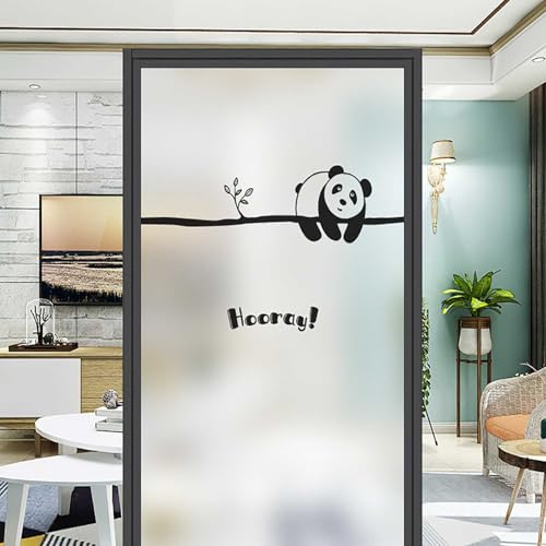 XQKXHZ Fensterfolie Badezimmer Tiermuster Dekorative Sichtschutz Fensterfolie,Selbstklebend Statische Milchglasfolie,Wiederverwendbar Sichtschutzfolie für Zuhause Büro Bad Kinderzimmer,C,45x60cm von XQKXHZ