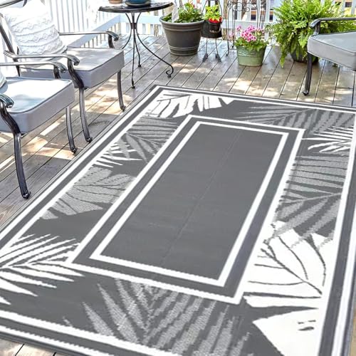 XQKXHZ Grau und Weiß Pool Teppich Outdoor Reversible Teppich Aussenbereich Wetterfest Matten & Teppiche für Balkon Strand Deck,UV-Beständige Campingteppich Kunststoffstroh Picknickdecke,270x360cm XQKXHZ Grau und Weiß Pool Teppich Outdoor Reversible Teppich Aussenbereich Wetterfest Matten & Teppiche für Balkon Strand Deck,UV-Beständige Campingteppich Kunststoffstroh Picknickdecke,270x360cm von XQKXHZ