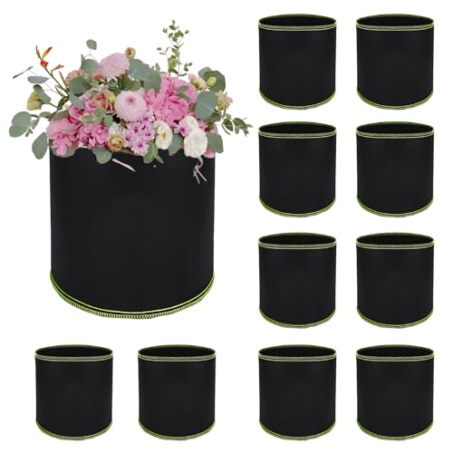XQMMGO 10 Stück Pflanzsack aus Vliesstoff, Wachsende Tasche, Gemüse Grow Taschen, für im Freien Kartoffeln, Tomaten, Gemüse, Kräute Balkon, Garten XQMMGO 10 Stück Pflanzsack aus Vliesstoff, Wachsende Tasche, Gemüse Grow Taschen, für im Freien Kartoffeln, Tomaten, Gemüse, Kräute Balkon, Garten von XQMMGO
