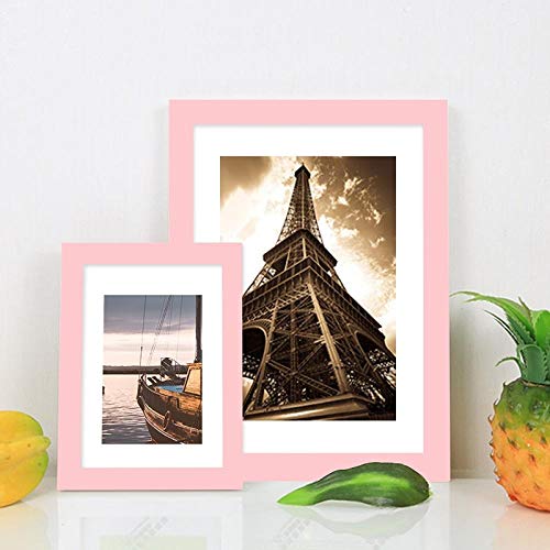 XQSSB Fotorahmen Wohnkultur Bilderrahmen 1 Pack Solid Wood Pink A4 Two Purpose 20.8 × 29.5cm von XQSSB