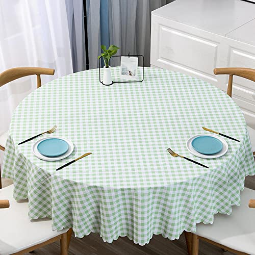 XQSSB Wachstuchtischdecke Wachstuch Wachstischdecke Anti Heiß für Gastronomie Feste Party Hochzeiten Hellgrüner Runder Durchmesser Von 180cm von XQSSB