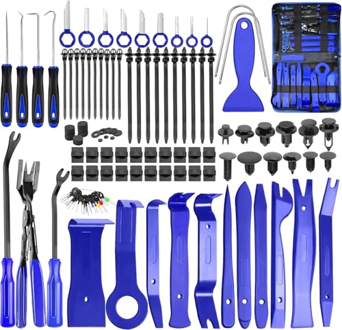 XQX 238 Stück Trim Removal Tool, Fastener Remover Plastic Pry Tool Kit, Adhesive Cable Clips Auto Push Pin Bumper Retainer Clip Set von XQX