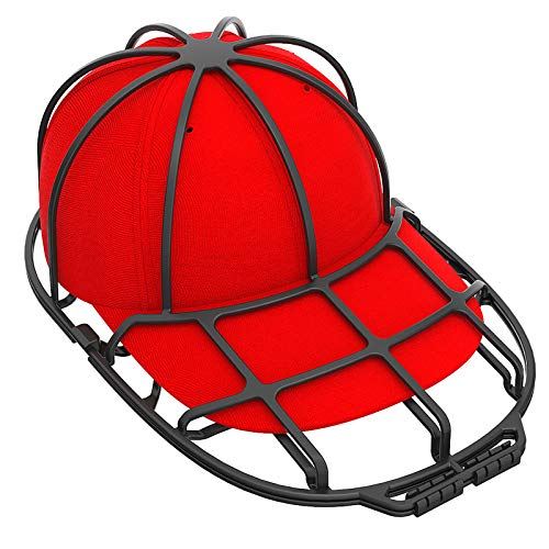 XQXA Waschschutz für Kappen, 1 Stück, neues Design, Rahmen/Schutzgitter als Schutz für Baseballkappen in der Waschmaschine, passend für Erwachsene/Kinder, Schutzgitter, schwarz von XQXA