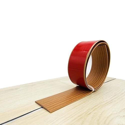 Übergangsleiste Selbstklebend, PVC Bodenleiste, Selbstklebende Boden und Tür-Übergangsstreifen, Ungelochte Abdeckleiste für Fliesen, Holz, Laminat (Gelbe Eiche Holzmaserung, 10m X 4cm) von XQZMD