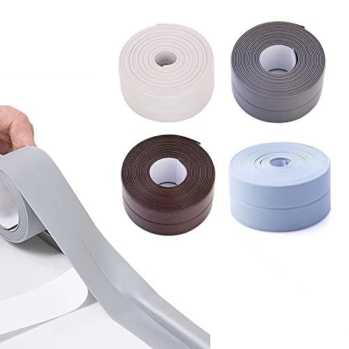 XQZMD Selbstklebende Dichtband, Wasserdichtes PVC Anti-Schimmel Dichtungsband für Badezimmer, Küche, Badewanne, Wand und Toilette, Wandboden (10M-Weiß) von XQZMD
