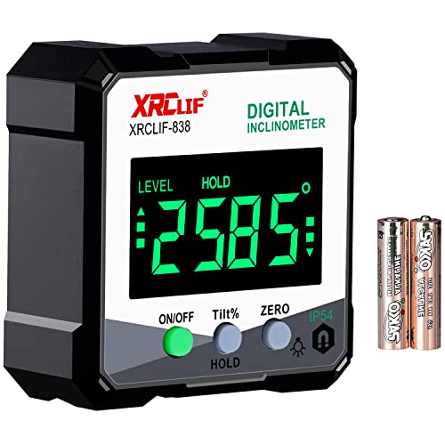 Winkelmesser Digital, XRCLIF Winkelmesser mit LCD, Mini-Neigungsmesser mit Magnet, Digitales Winkelmesswerkzeug, Neigungsmesser/Digitales Nivellierlineal Home von XRCLIF