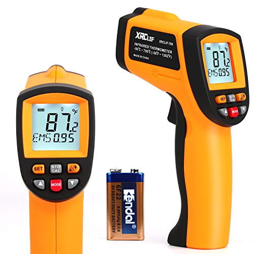 Digitales Infrarot-Thermometer, höchste niedrigste Temperatur, Alarm, Messung von -50 °C bis 750 °C von XRCLIF