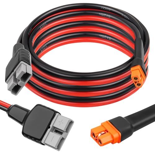 XRDS -RF Anderson SB50 auf XT60i Buchsenkabel, 10 AWG (10 AWG), verzinntes Kupfer, Stromkabel für Lithium-Batterien, Solargeneratoren, Wechselrichter, 12 V/24 V DC-Systeme von XRDS -RF