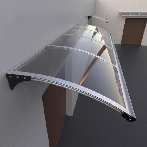 Vordach Haustür tür überdachung,Türvordach Haustürdach Pultvordach,Sonnenschutz Regenschutz aus Aluminium und Polycarbonat,Tragkraft 300kg,Transparentes Pultbogenvordach,100x240cm/39.37x94.49'' Vordach Haustür tür überdachung,Türvordach Haustürdach Pultvordach,Sonnenschutz Regenschutz aus Aluminium und Polycarbonat,Tragkraft 300kg,Transparentes Pultbogenvordach,100x240cm/39.37x94.49'' von XRDSHY