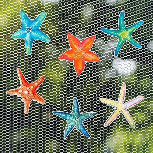XRDSHY Fliegengitter Reparatur Magnet,Magnete Anstatt Aufkleber Sticker Für Fliegengitter Insektenschutz Reparatur-Set,Vogelschlag Netze Türen Fenster Schiebetüren Spannrahmen,Seestern von XRDSHY