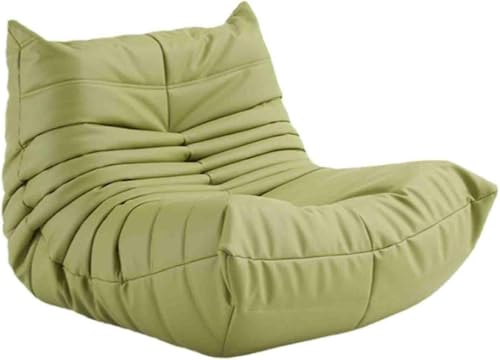 XRDSHY Misorat Faules Sofa, lässiges Sofa Schlafzimmer Wohnzimmer kann Sich hinlegen und schlafen, Einzelsessel, NAPA-Leder verschleißfest und Kratzfest, Grün-103X88X70CM von XRDSHY