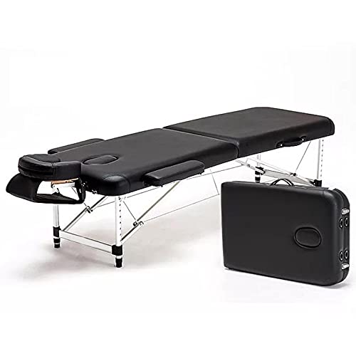 XRDSHY Multifunktions Massageliege,kosmetikliege Höhenverstellbar,massageliege Klappbar Tragbar,Weich Und Bequem Massagetisch,Massagebett Aluminium,leicht Und Langlebig,Black von XRDSHY