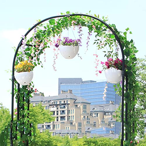 XRDSHY Rosenbogen aus Metall Stabil Winddicht：Starkes Und Langlebiges 25mm Verzinktes Stahlrohr Rosenbogen,einfache Installation Mehrzweck-Gartenbogen,Black-3.2m * 2.4m von XRDSHY
