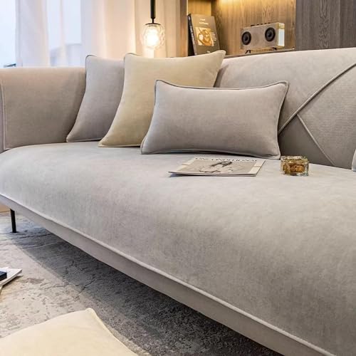 XRDSHY Sofabezug, Sofa Überwurf, Sofa überwurfdecke, Sofa überzug，Sofadecken für Sitzfläche, Sofadecke rutschfest, Couch Bezüge, Sofa Schoner,Himmelgrau-Kissenbezug30*50cm von XRDSHY