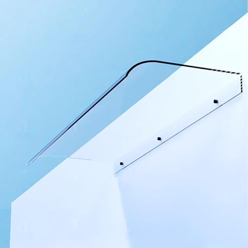XRDSHY Vordach Überdachung Haustürvordach Pultvordach,Pultbogenvordach aus 3.5 Mm Transparent Polycarbonat,Moderne Vordach für Haustür,Uv Regen Schneeschutz für Tür Fenster Veranda,50x240cm von XRDSHY