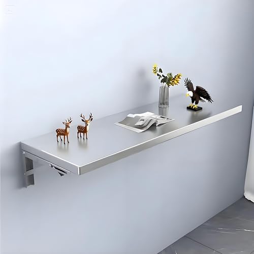 XRDSHY Wandmontierte schwimmende Klapptisch, Workstationstisch, Platz sparsamer Hangetisch, Studienraum, Schlafzimmer, Bad oder Balkon,100 * 30cm von XRDSHY