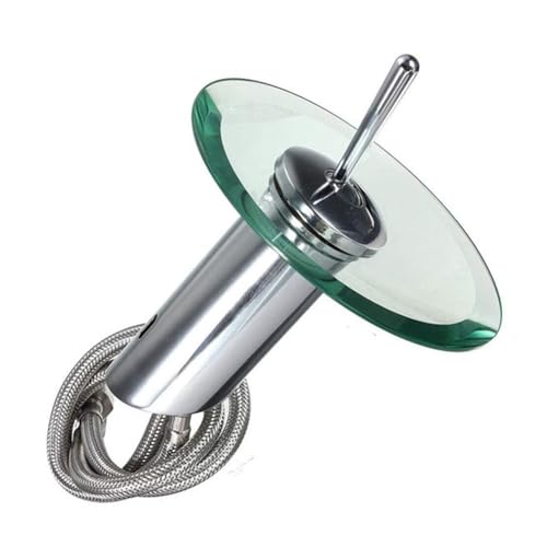 Badezimmer-Wasserfall-Waschbecken-Wasserhahn, Chrom-polierter Glas-Seitenhahn, gehobener Badezimmerhahn XF-Store von XREYUIM
