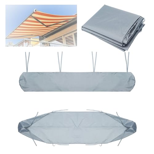 Outdoor Markise Schutzhülle,wasserdichte & UV-beständige Markisenabdeckung für Terrasse/Balkon - Einfache Installation, Platzsparend - 210D Oxford (4M,Blue) von XRLQZH