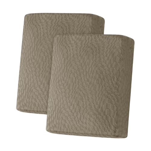 XRLQZH Sofa Seat Cushion Cover, Highly Elastic Seat Cover, Couch Cushion Covers Replacement Living Room,Protective Cover, Replacement for Individual Cushions (Khaki,3Pc W100-150cm D50-75cm) von XRLQZH