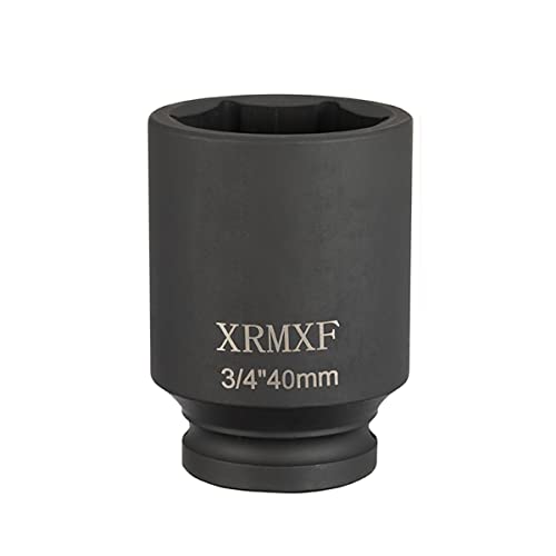 40mm Sechskant-Kraft-Stecknuss 3/4" Schlagschrauber-Nüsse, (Länge: 80 mm) von XRMXF