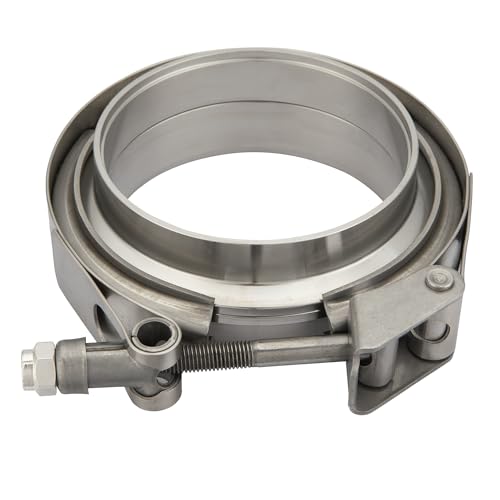 XRMXF 304 Edelstahl V Band Schelle Set Schnellverschluß für Auspuffturbos, Abfälle, Abblasventile, De-Cat Sektionen (6,0 Zoll) von XRMXF