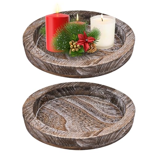 XRPRPX Kerzenhalter Rund Holz, 2Pcs Vintage Kerzentablett Rund Holz Tabletts Kerzenteller Holz Deko Tablett Rund Holz 20cm Durchmesser Tablett Serviertablett Rund Adventskranz Teller Holz zum Deko XRPRPX Kerzenhalter Rund Holz, 2Pcs Vintage Kerzentablett Rund Holz Tabletts Kerzenteller Holz Deko Tablett Rund Holz 20cm Durchmesser Tablett Serviertablett Rund Adventskranz Teller Holz zum Deko von XRPRPX