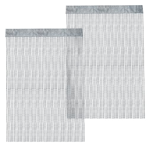 XRPRPX Lametta Vorhang Silber, 2 Stück Fadengardinen Fadenvorhang Blickdicht 90cm * 200cm Glitzervorhang Lametta Glitter Vorhang Party Fadenvorhang Glitzer Hintergrund Dekoration Silvester Vorhang XRPRPX Lametta Vorhang Silber, 2 Stück Fadengardinen Fadenvorhang Blickdicht 90cm * 200cm Glitzervorhang Lametta Glitter Vorhang Party Fadenvorhang Glitzer Hintergrund Dekoration Silvester Vorhang von XRPRPX