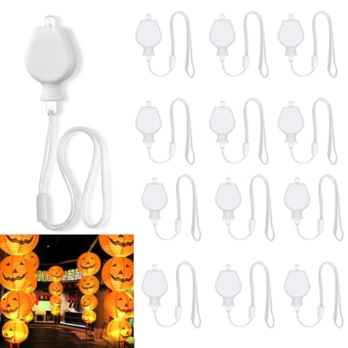 XRR LED Ballonlichter, 12 Stück LED Laternenlichter Lampions Licht Mini LED Lichter Luftballons Party Lichter Dekoration für Papierlaternen, Hochzeit, Halloween, Weihnachten, Party(Warmweiß) von XRR