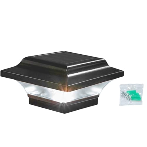 XRR Solar pfostenkappen Lichter 7x7 8x8 9x9 10x10 12x12 15x15 Led Pfostenkappe Zaun Lichte,Pfostenleuchte, IP65 Wasserdicht Zaunpfosten Lampe für hölzerne metall Pfosten Garten Deko-Bronze von XRR