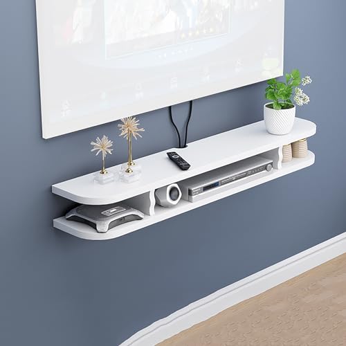 XRRJFYH 80/100/120/140/160 cm Lang TV Board Hängend Lowboard Fernsehschrank TV Sideboard TV Regal Fernsehtisch TV Schrank(Color:Wit,Size:100cm/39in) von XRRJFYH