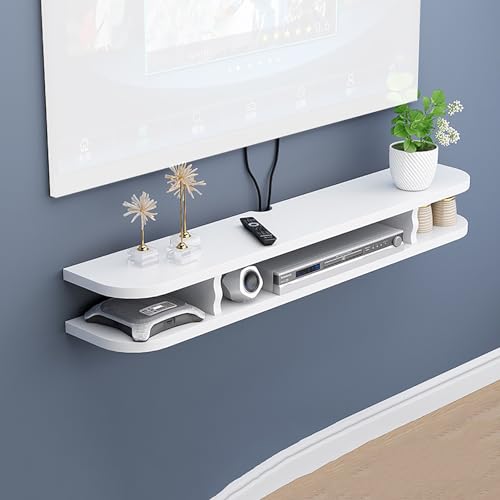 XRRJFYH 80/100/120/140/160 cm Lang TV Board Hängend Lowboard Fernsehschrank TV Sideboard TV Regal Fernsehtisch TV Schrank(Color:Wit,Size:120cm/47in) von XRRJFYH