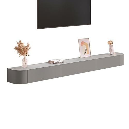 XRRJFYH Lowboard Hängend TV Schrank Holz TV Board Fernsehschrank TV Bank TV Cabinet Wohnzimmer Fernsehtisch TV Tisch (Color : Grau, Size : 160cm/63in) von XRRJFYH