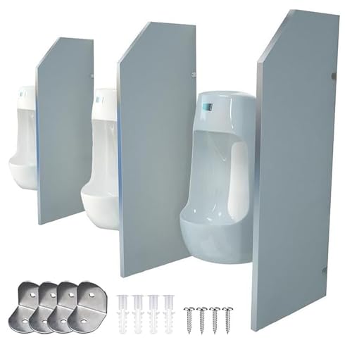 XRRJFYH Urinal Screen, 1 Stück Toilettentrennwand, Wandmontierter Urinal Sichtschutz Für Herren, Urinaltrennwand für Öffentliche Toiletten (Color : Grau) von XRRJFYH