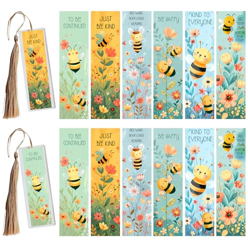 XRTHGS 24pcs UV DTF Lesezeichen Transferpapier Geeignet für Lesezeichen Dekoration DIY Handwerk (Biene Lesezeichen) von XRTHGS