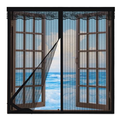 Fliegengitter Fenster Magnet 220x220cm Schwarz,Mückenschutz Fenster Magnet,Insektenschutz Fenster Magnet mit Selbstklebeband für Fenster Hält Käfer/Fliegen/Mücken Draußen Fliegengitter Fenster Magnet 220x220cm Schwarz,Mückenschutz Fenster Magnet,Insektenschutz Fenster Magnet mit Selbstklebeband für Fenster Hält Käfer/Fliegen/Mücken Draußen von XRXDSY