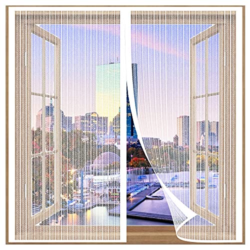 Magnet Fliegengitter Fenster innen,110x125cm Fenster Magnet Fliegenvorhang,Einfach zu Montieren,Auto Schließen,Mückenschutz für Fenster,für Alle Fenster von XRXDSY