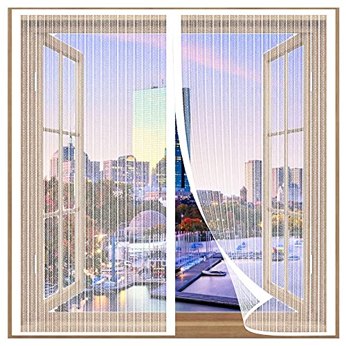 Magnet Fliegengitter Fenster innen,120x130cm Fenster Magnet Fliegenvorhang,Einfach zu Montieren,Auto Schließen,Mückenschutz für Fenster,für Alle Fenster von XRXDSY