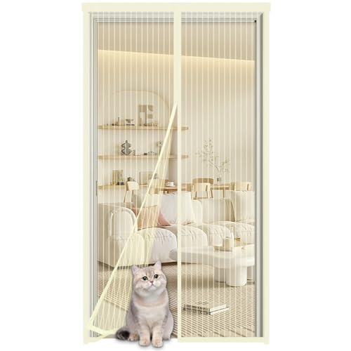 Magnet Fliegengitter Tür 80x195cm,Insektenschutz Balkontür,Moskitonetz Tür, Magnetvorhang Klebmontage Ohne Bohren,Fliegenvorhang Geeignet für Kellertür Schiebetür Terrassentür,Beige Magnet Fliegengitter Tür 80x195cm,Insektenschutz Balkontür,Moskitonetz Tür, Magnetvorhang Klebmontage Ohne Bohren,Fliegenvorhang Geeignet für Kellertür Schiebetür Terrassentür,Beige von XRXDSY